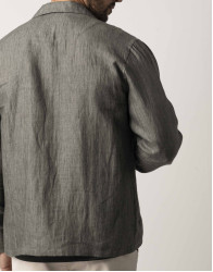 Castello d'Oro Green Linen Safari Jacket Over-shirt  thumbnail 4